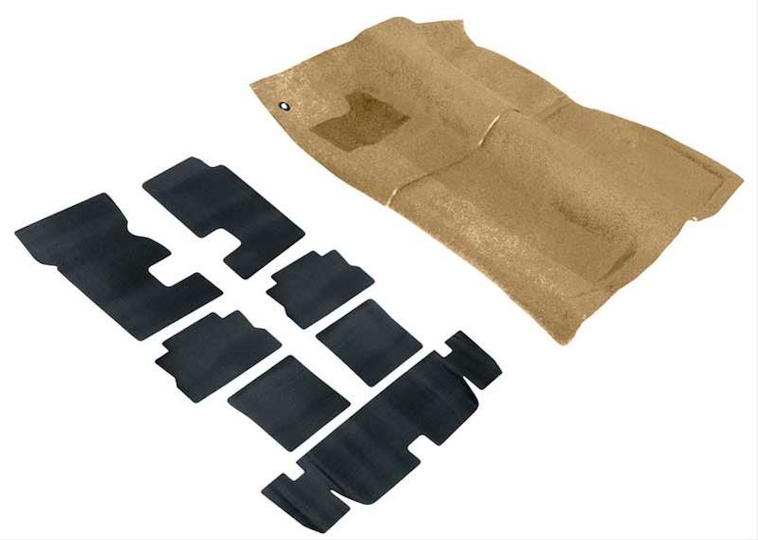 R2105 Molded Carpet And Underlay Set 1970, 1973 Camaro/Firebird; For Automatic Transmission; Gold