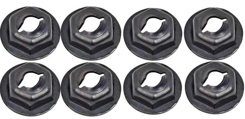 R401 Speed Nut-for 1/8" Stud-Self Threading-8 Piece Set-with Rubber Pad