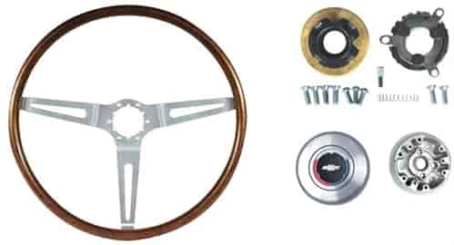 Wood Steering Wheel Kit Fits Select 1967-1968 GM Models [Walnut, 16 in. Dia.]