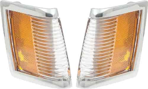 R874523 Front Side Marker Lamp 1985-87 Buick Regal; with Chrome Bezel; LH and RH Sides