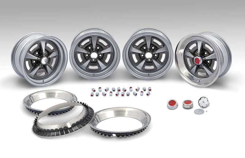Rally II Wheel Kit Size: 15" X 7", with Red Center Caps