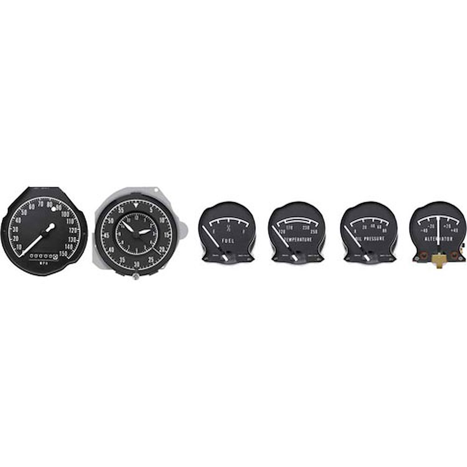 RM4126 In Dash Gauge Set 1968-70 Charger, Coronet, GTX, Road Runner; With Clock, Without Tach