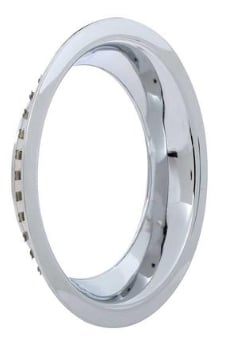 Rally Wheel Trim Ring, 15" x 3" Deep, Round Lip, Chrome