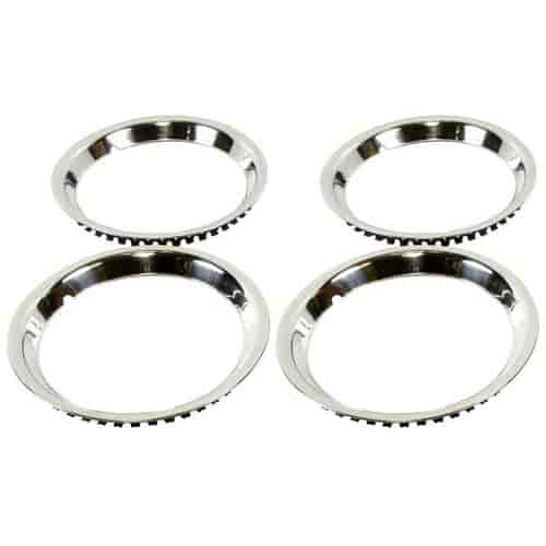 Stainless Steel Round Lip Trim Ring Kit 16" x 7", 16" x 8", Repro Wheel