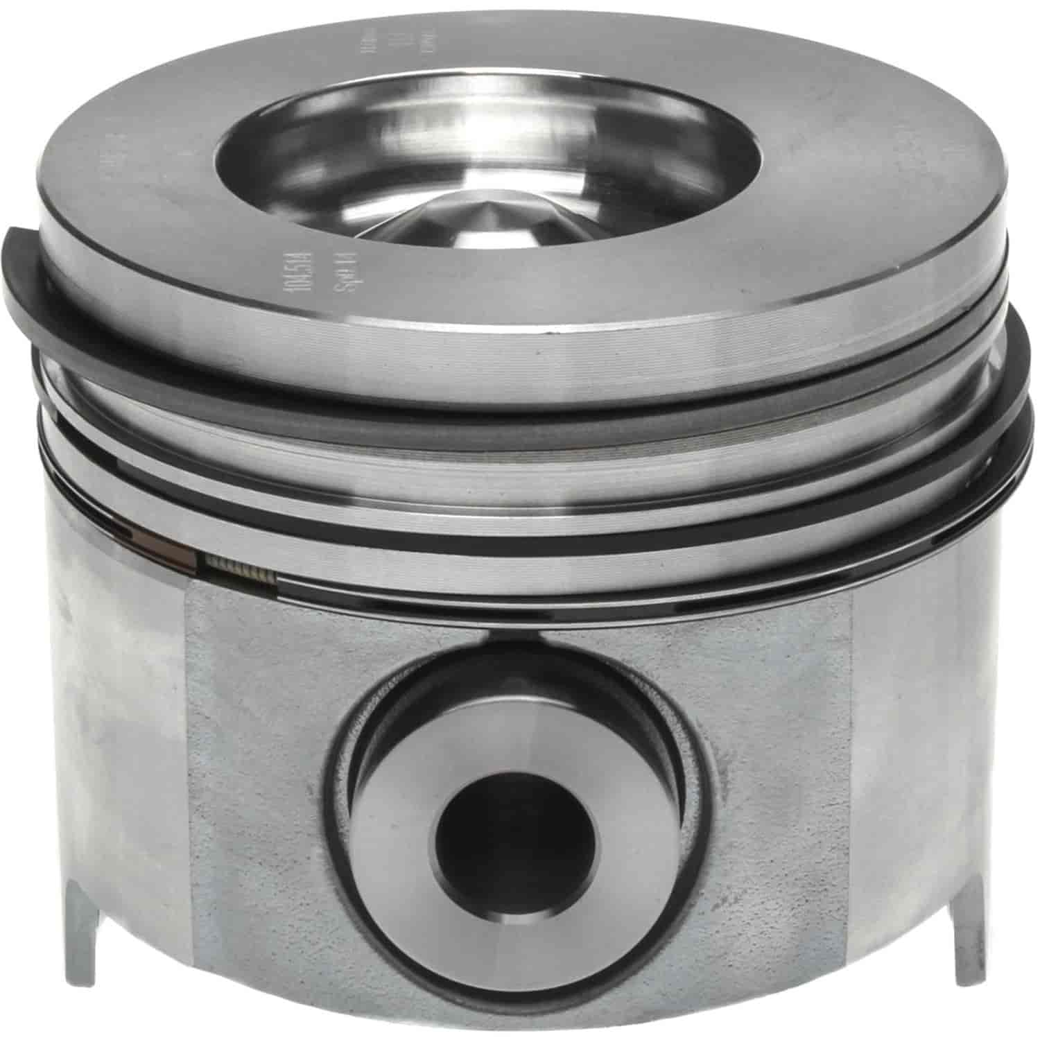 Piston and Rings Set 1994-2003 Ford/Navistar Powerstroke Diesel V8 7.3L with 4.150" Bore (+.040") Reduced Compression