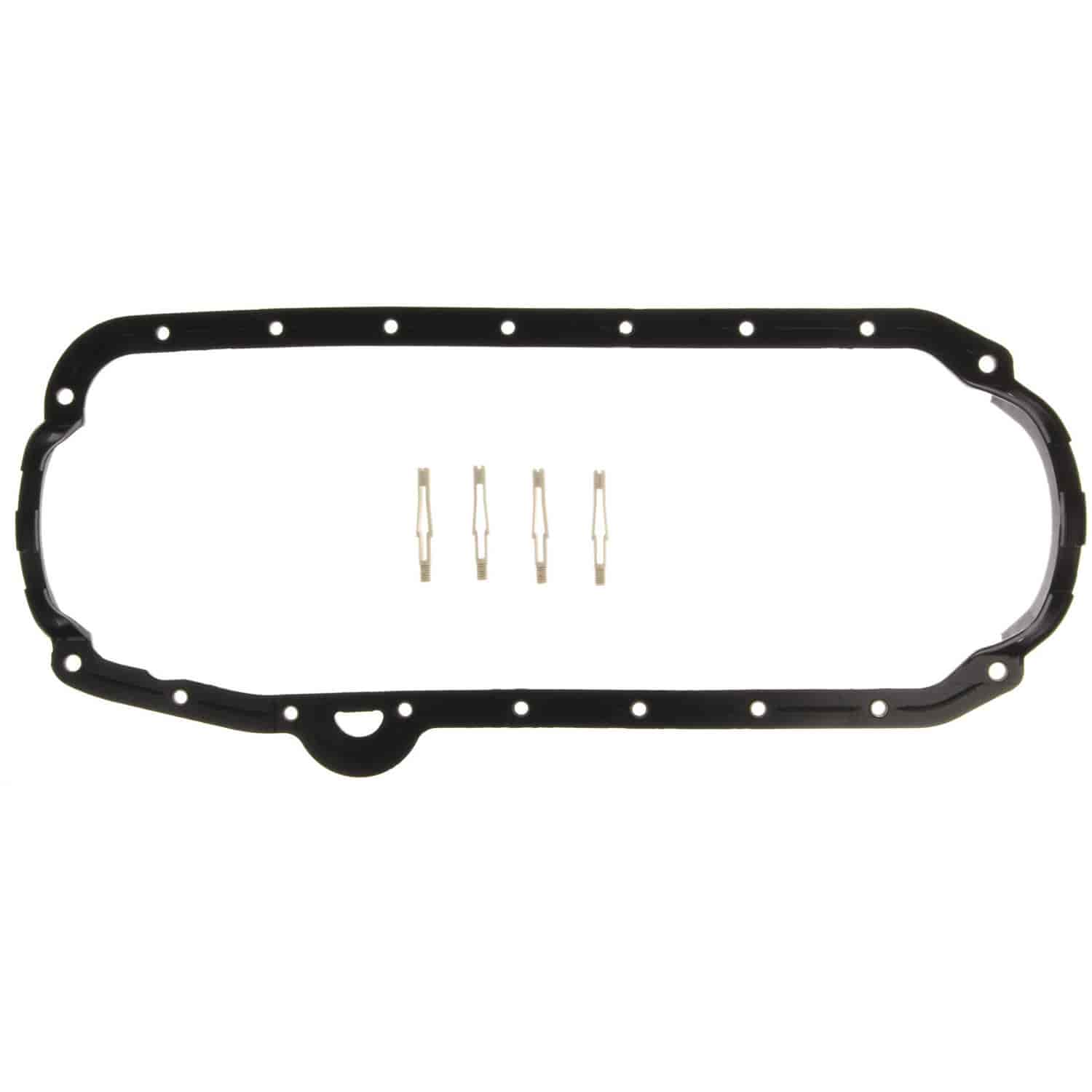 Oil Pan Gasket Set 1970-1980 Small Block Chevy 262/267/305/350/400 with Left Hand Dip Stick