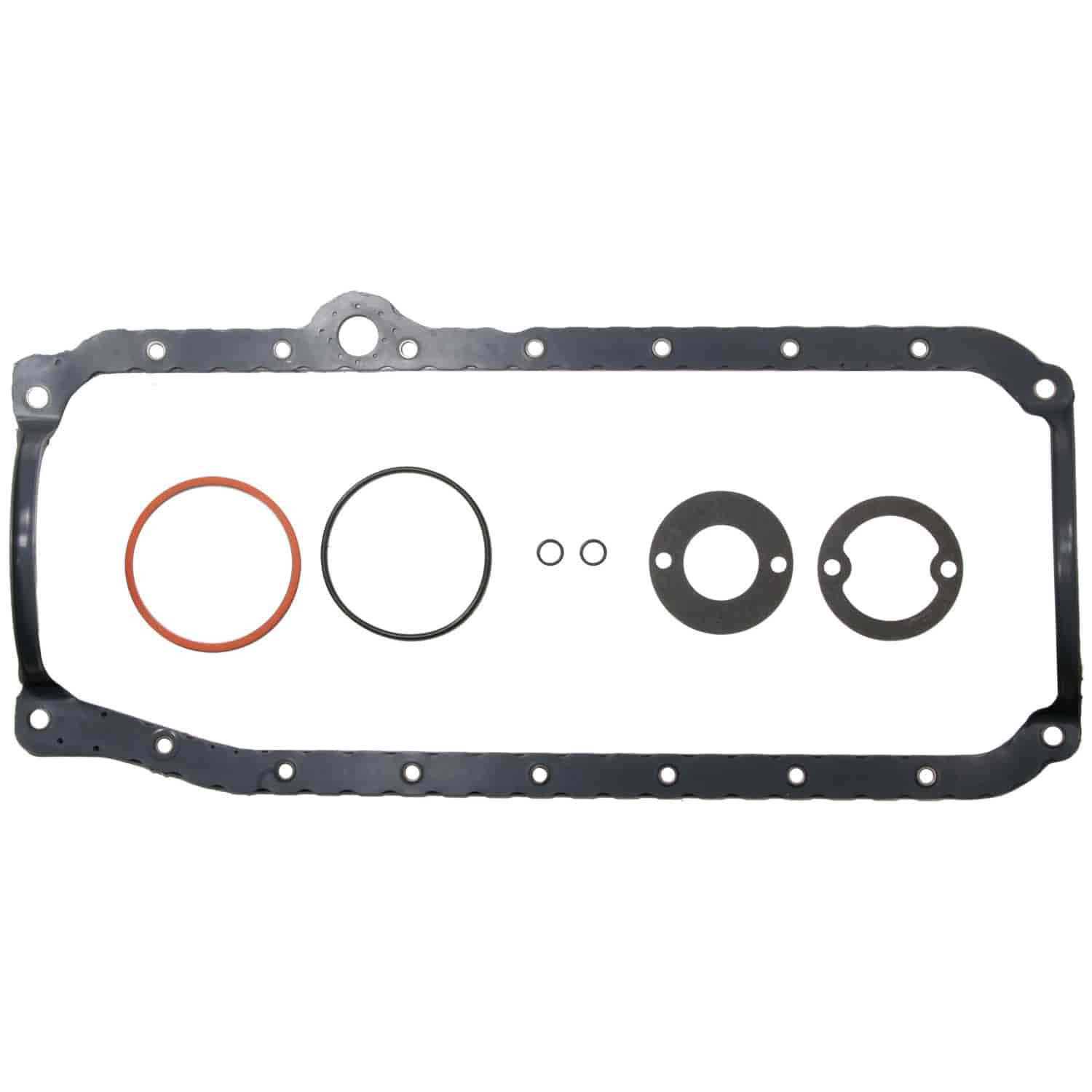 Oil Pan Gasket Set 1986-2002 Small Block Chevy 265/305/350 (4.3/5.0/5.7L) in Molded Rubber
