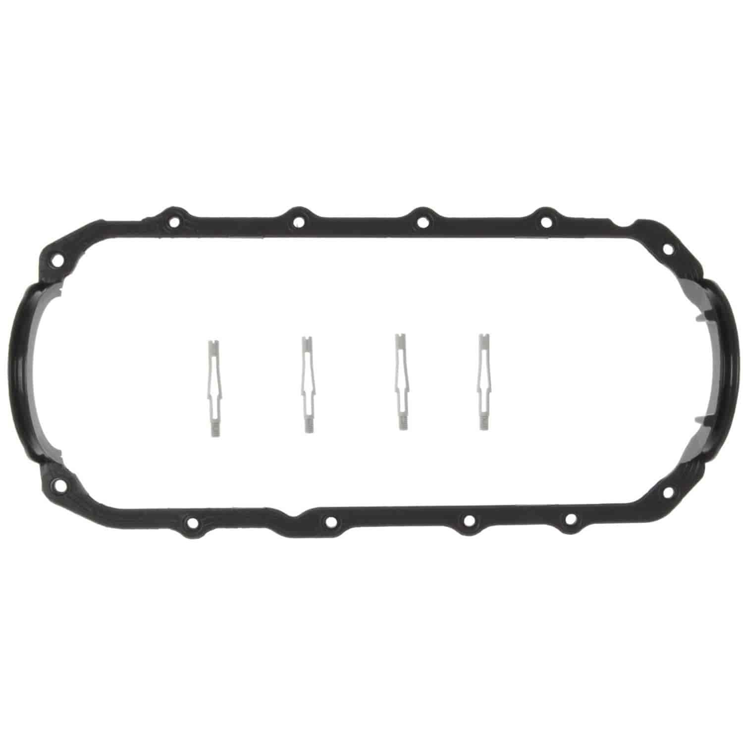 Oil Pan Gasket Set 1987-1997 Chevy 60 Degree V6 2.8/3.1/3.4L in Molded Rubber