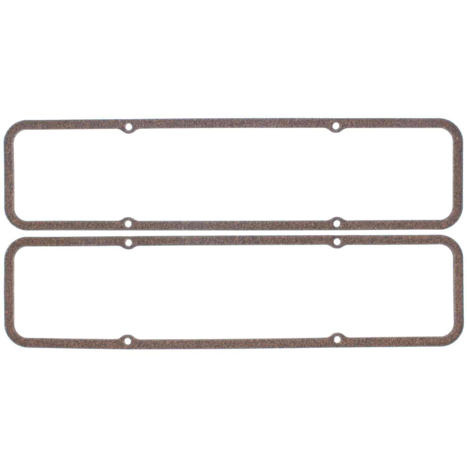 Valve Cover Gasket Set 1957-1987 Small Block Chevy 265/283/302/305/307/327/350/400 in Cork with Metal Carrier