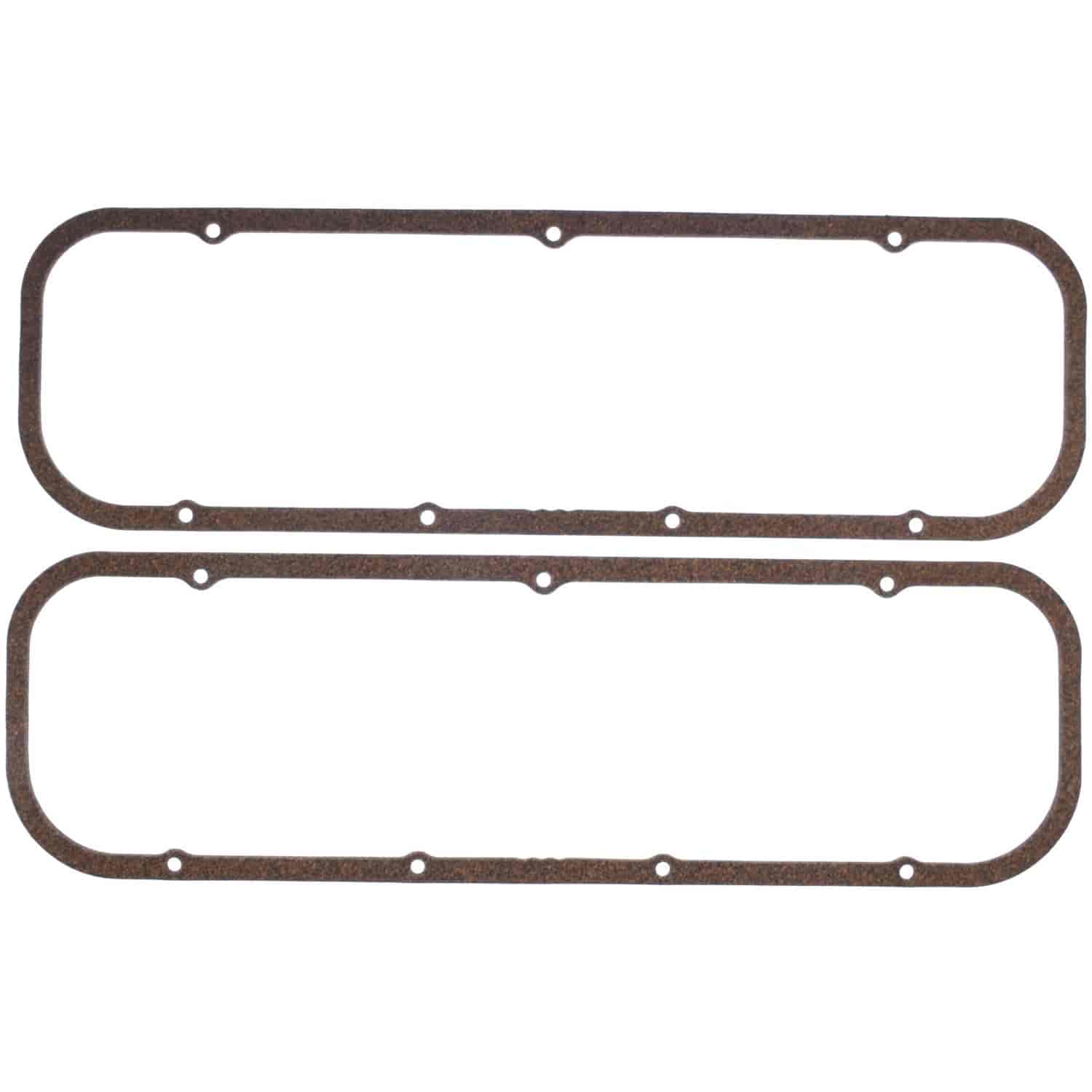 Valve Cover Gasket Set 1965-1985 Big Block Chevy 396/402/427/454 in Cork with Metal Carrier