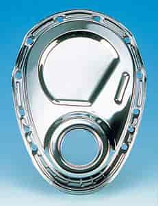 Steel Timing Cover Small Block Chevy Chrome
