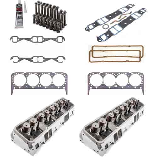 200 Series Aluminum Cylinder Head Kit Small Block Chevy Includes: