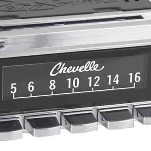 GM-licensed Vintage Look Radio Dial Screen Protectors Chevelle Logo