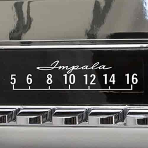 GM-licensed Vintage Look Radio Dial Screen Protectors Impala Logo