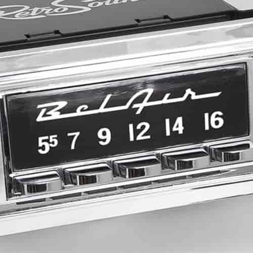 GM-licensed Vintage Look Radio Dial Screen Protectors Bel Air Logo