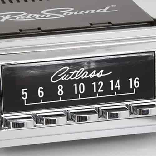 GM-licensed Vintage Look Radio Dial Screen Protectors Cutlass Logo