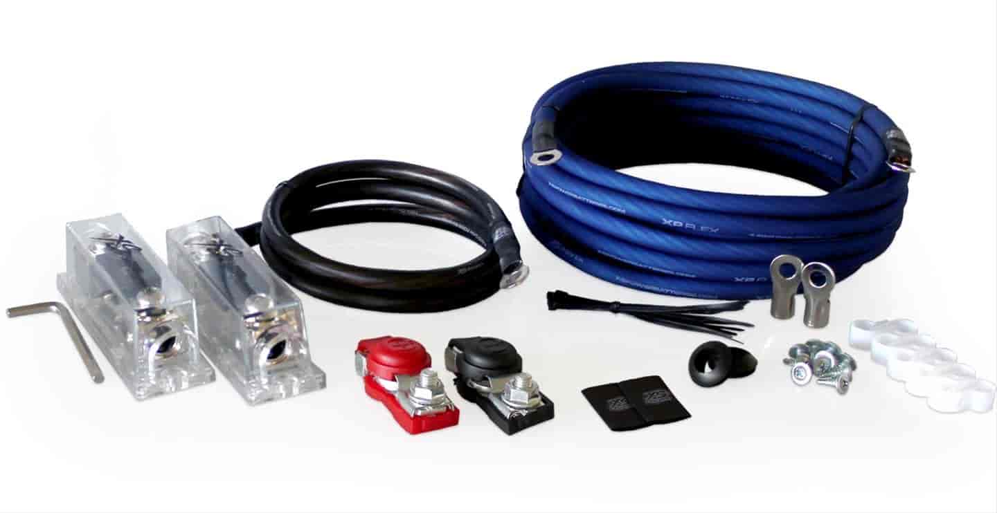 XP FLEX 2 AWG 2000-2500W Install Kit with 2 200A Fuses and Holders