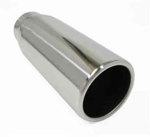 STAINLESS EXHAUST TIP STRAIGHT 3 X 8
