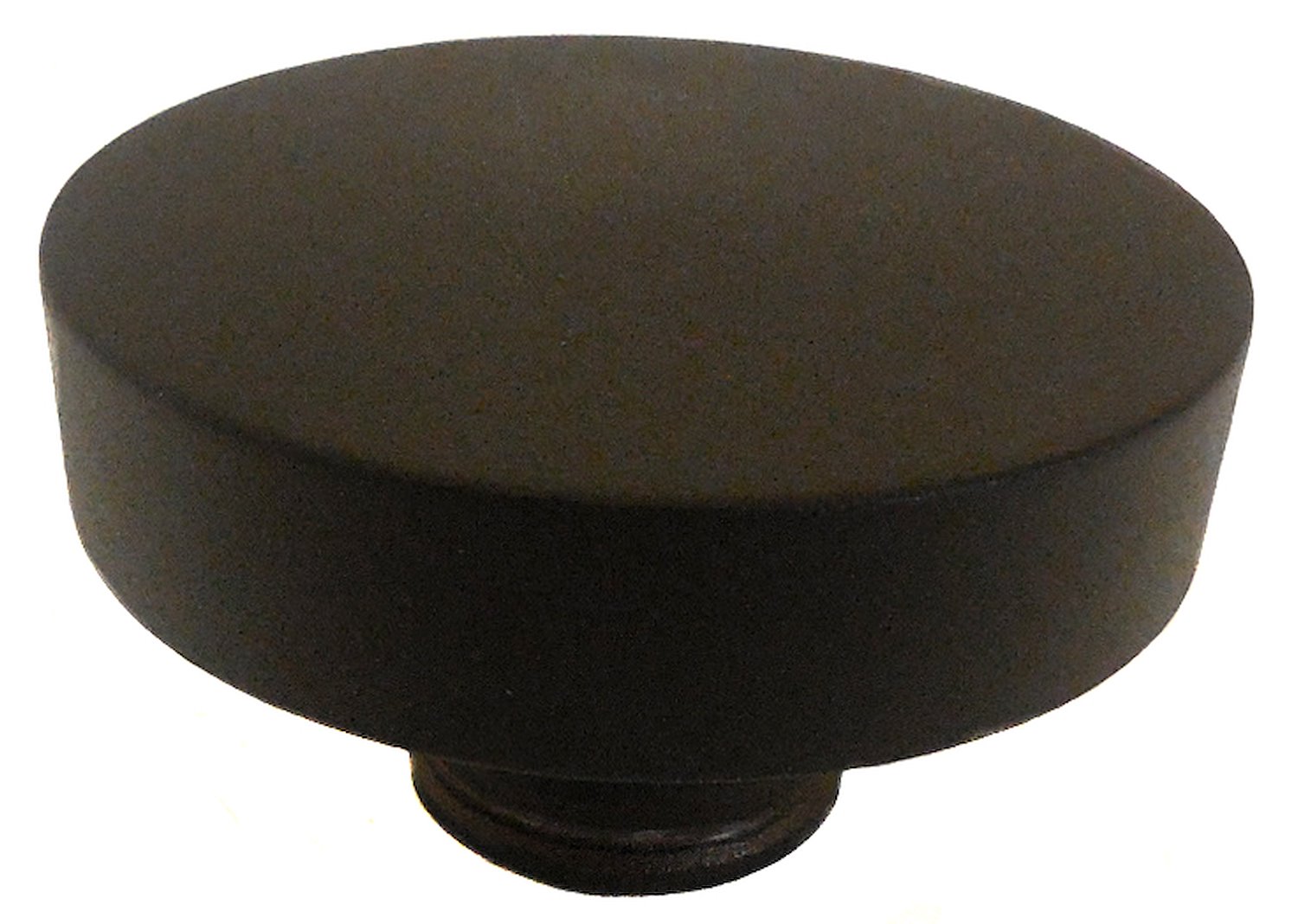 BLACK ALUMINUM PUSH-IN OIL CAP - PLAIN WITH 1 NECK