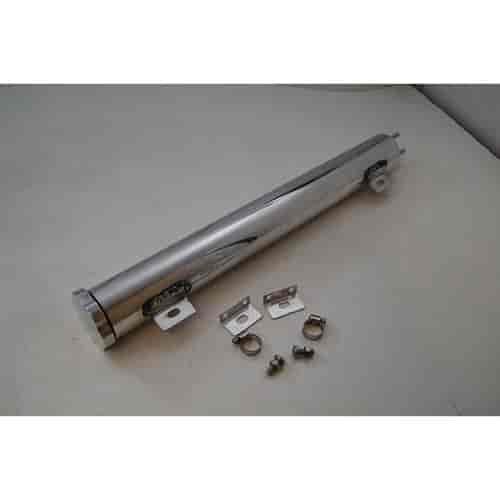ALUMINUM 2 X 17 OVERFLOW TANK WITH MOUNTING BRACKET