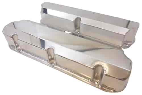 SB FORD FABRICATED VALVE COVERS WITHOUT HOLE PR - CLEAR ANODIZED