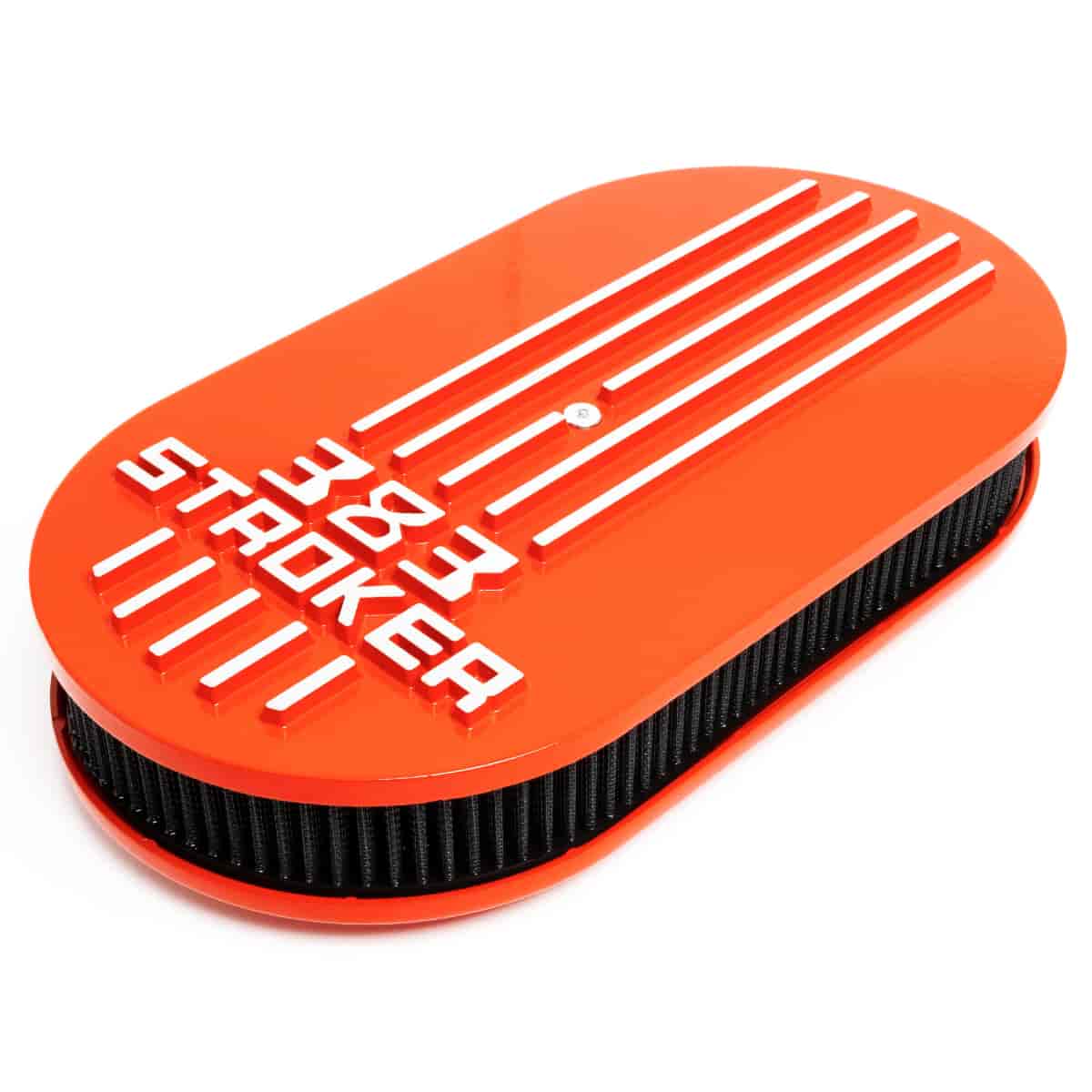 383 Stroker Oval Air Cleaner Assembly [Orange Finish with Black Filter]