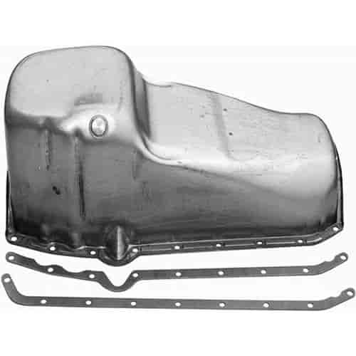 Raw Unplated Steel Claimer Style Oil Pan Pre-1980 Small Block Chevy 283-350 V8