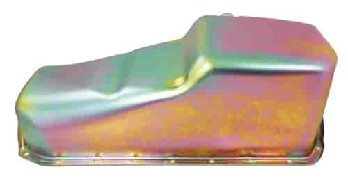Zinc Plated Steel Claimer Style Oil Pan Pre-1980 Small Block Chevy 283-350 V8