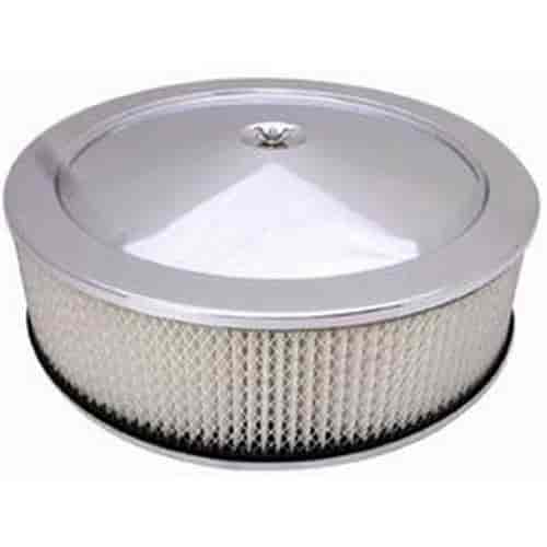 Round Muscle Car Style Top Air Cleaner Set 14" x 4"