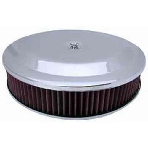 Round Race Car Style Air Cleaner Set 14" x 3"