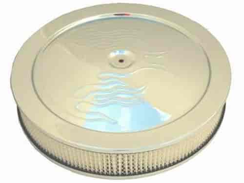 Round Flame Style Muscle Car Style Top Air Cleaner Set 14" x 4"