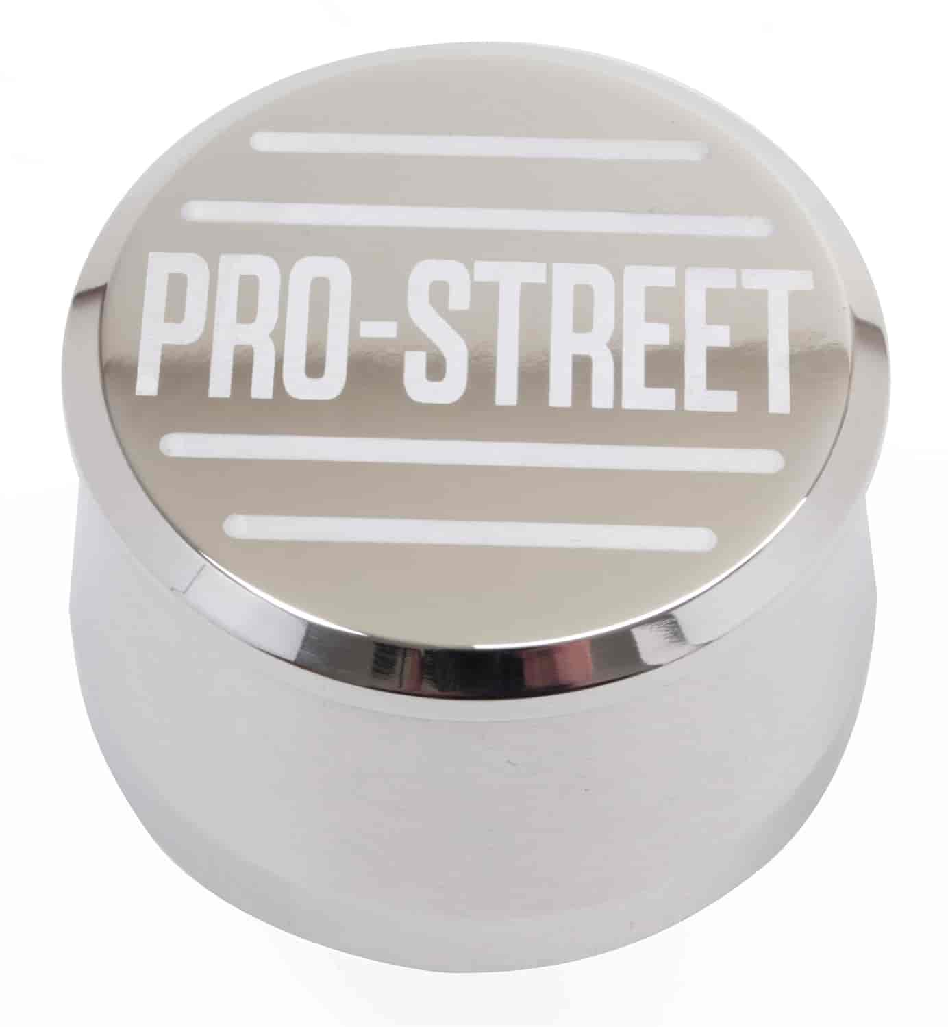 PRO STREET PUSH-IN BREATHER WITH 3/4 NECK FITS 1.25 DIAMETER HOLE WHEN USING GROMMET