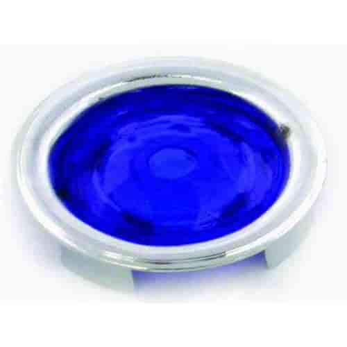 Taillight Inserts Plastic Blue Dot with Chrome Bezel