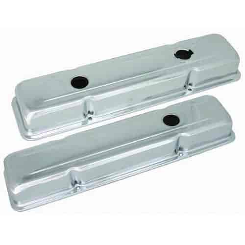 Chrome Steel Valve Covers 1978-86 Small Block Chevy 305-350