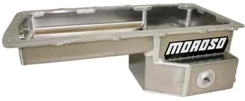 Drag Race Baffled Oil Pan Aluminum For 1979-Up Ford Mustang 5.0 'Coyote' Engine - Rear Sump