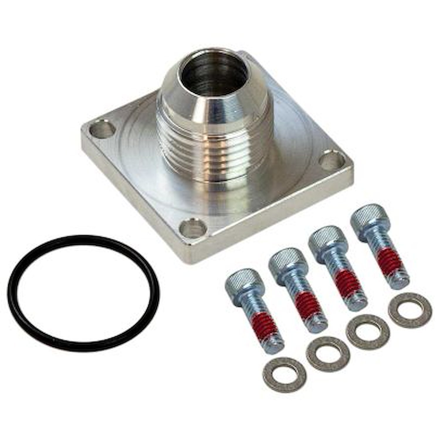 -10AN Male Scavenger Fitting for Dry Sump 4-Bolt Square Base Flange