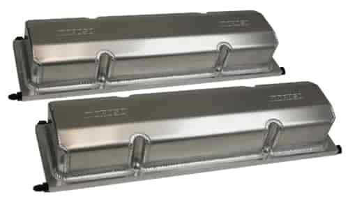 Fabricated Aluminum Valve Covers w/ Oilers for Small Block Chevy 13 to 23-Degree Heads