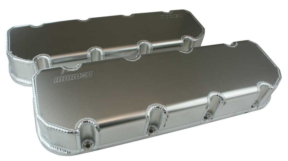 Fabricated Aluminum Valve Covers Small Block Chevy, w/4.500 in Bore Spacing and ROX Cylinder Heads