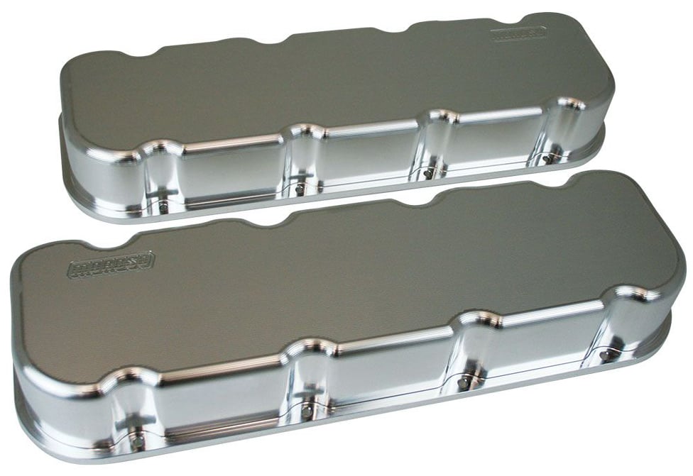 Billet Aluminum Valve Covers Small Block Chevy, w/4.500 in Bore Spacing and ROX Cylinder Heads