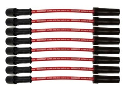73743 Ultra 40 Red 8.5mm Spark Plug Wire Set for GM Gen III/IV LS, Gen V LT Engines w/o Aluminum Heat Shield (11 in.)