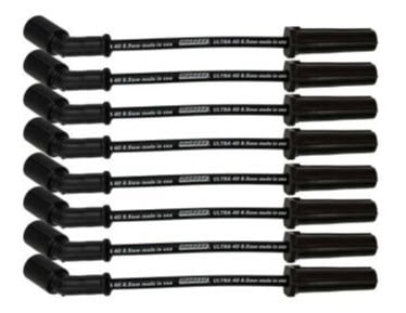 73745 Ultra 40 Black 8.5mm Spark Plug Wire Set for GM Gen III/IV LS, Gen V LT Engines w/o Aluminum Heat Shield (9.750 in.)