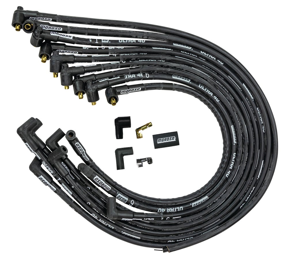 Ultra 40 Sleeved Spark Plug Wire Set Small Block Chevy (Under The Header)