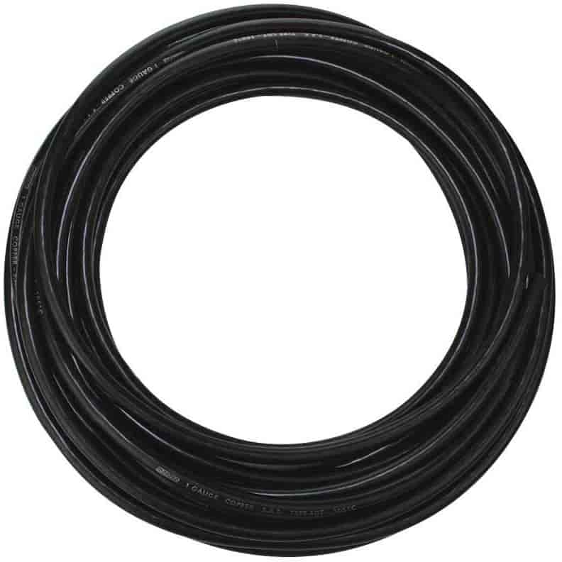 Heavy-Duty 1-Gauge Battery Cable [50 ft. Roll | Black Insulation]