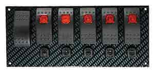 Gray/Black Fiber Rocker Switch Panel Starter Plus 5 On/Off Switches