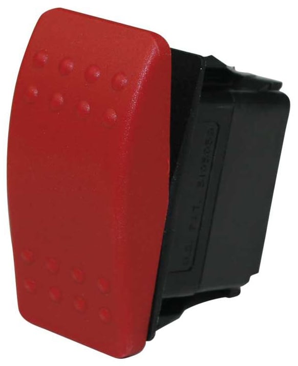 Replacement Momentary Rocker Switch - Red Cover