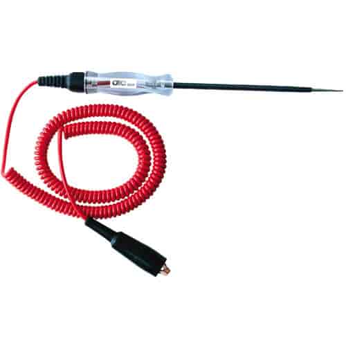 Extra Long, Heavy-Duty Circuit Tester 12 Foot Heavy-Duty Red Coil Cord Lead