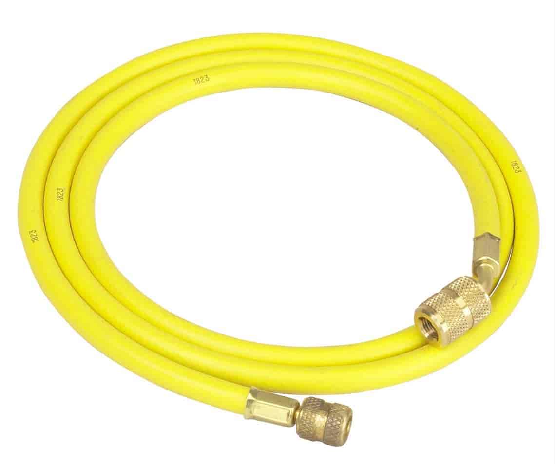 72in Yellow Standard Hose With 45 Deg Quick Seal Fitting