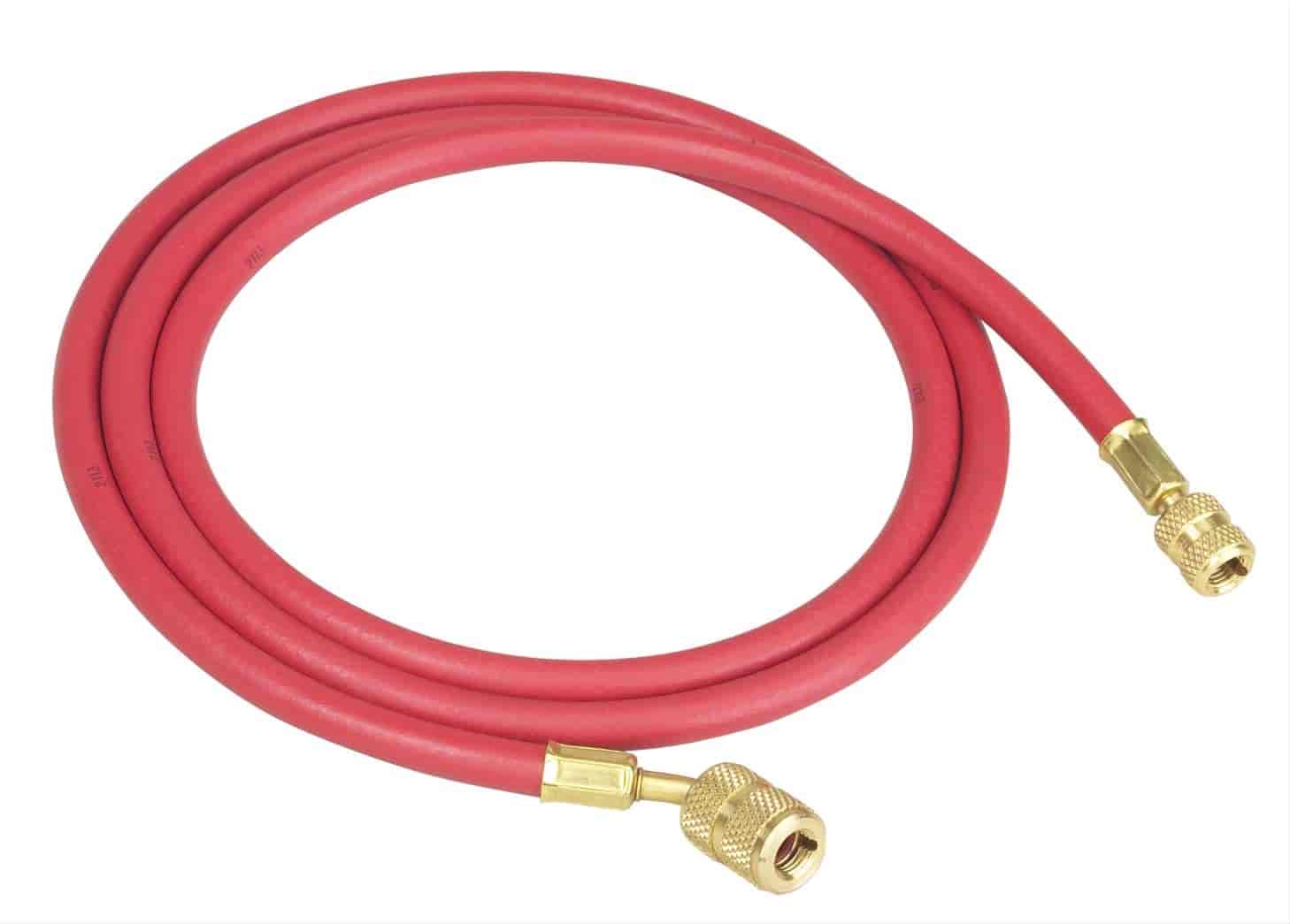 72in Red Standard Hose With 45 Deg Quick Seal Fitting