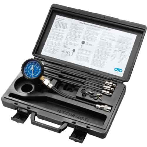 Motorcycle Compression Tester Kit Specifically For Testing Motorcycle And Small Engines Includes: