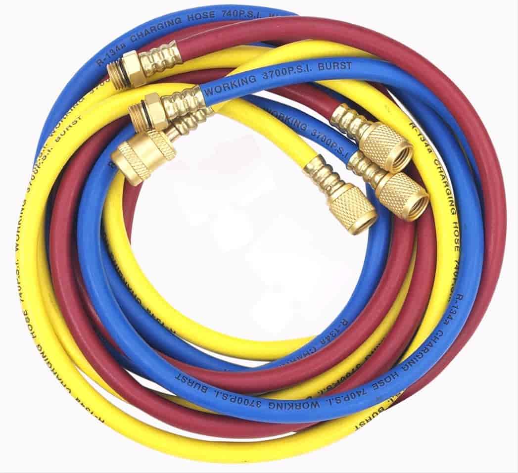 72in Set Of Three Color-Coded Enviro-Guard Hoses For R-134A